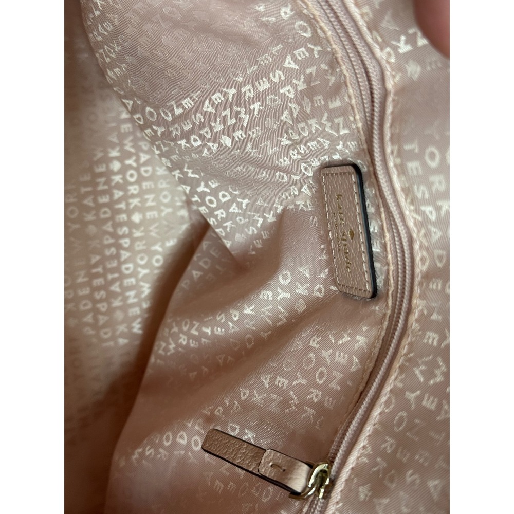 Kate Spade Satchel Bag Pink Leather Bow Top Handle Matthew's Street Maise Bag - Picture 9 of 13